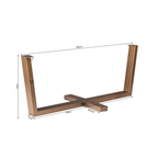 Kruispoot Metaal | Bronze finish | 180×80