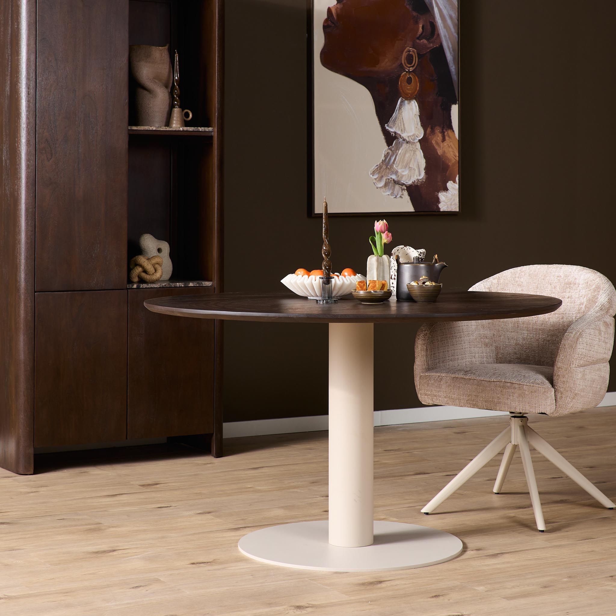Kolompoot Sand Finish | Metalen poot | 73 cm