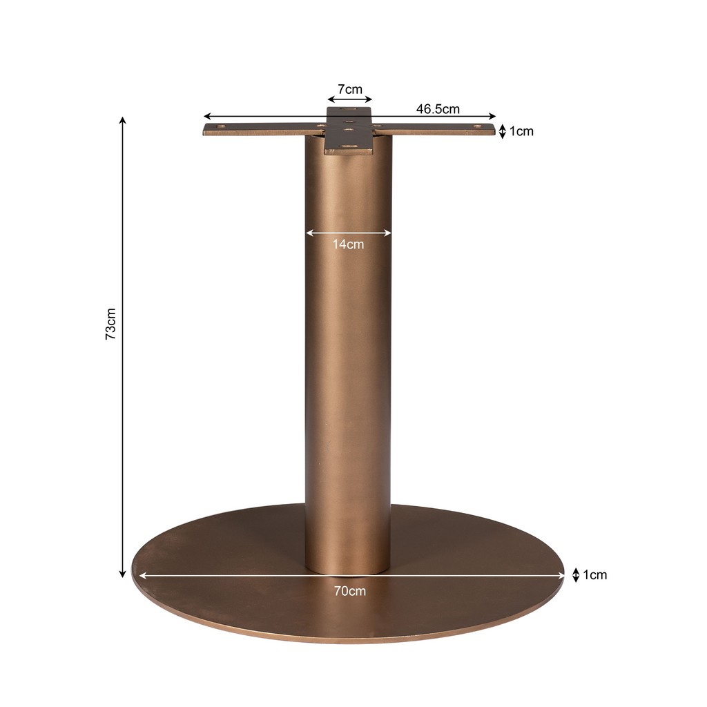Kolompoot Metaal | Bronze finish | 70x70x73