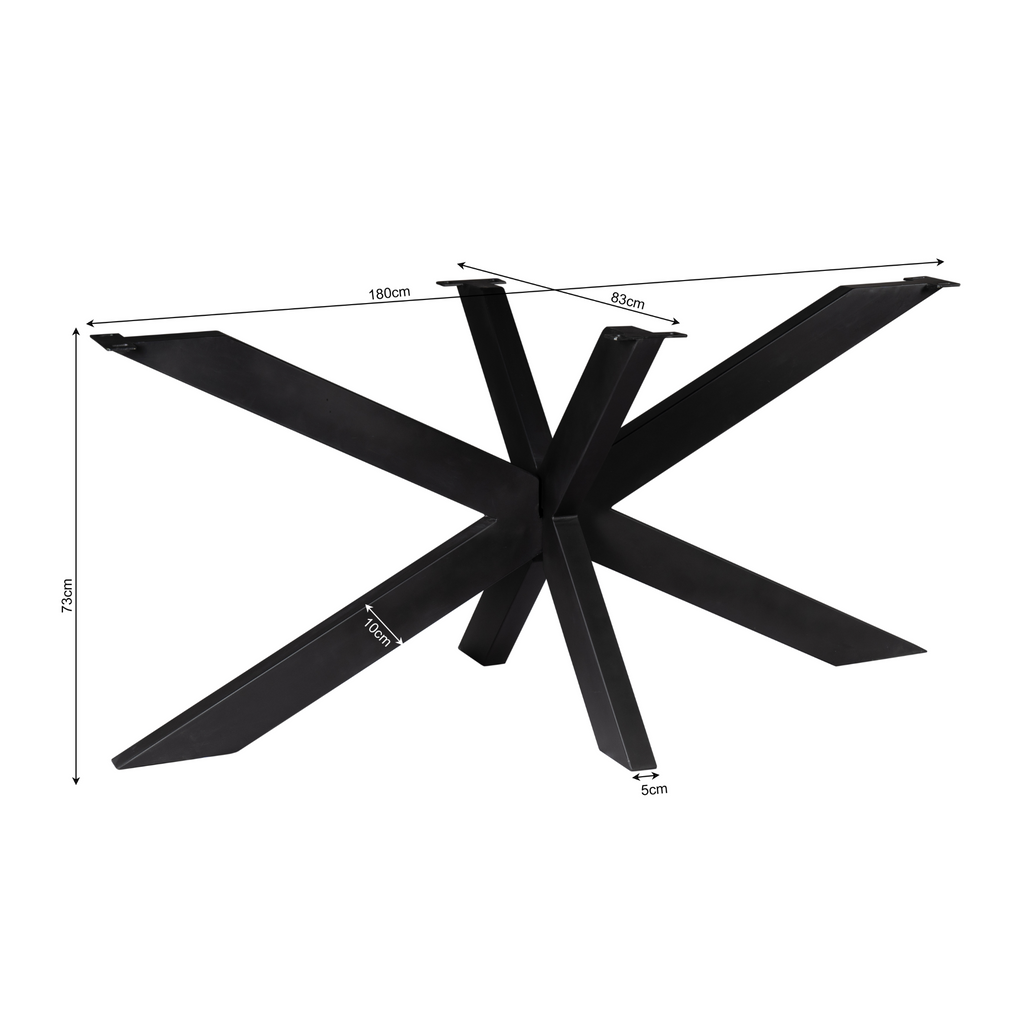 Tafelonderstel Matrixpoot | Zwart | 73 cm