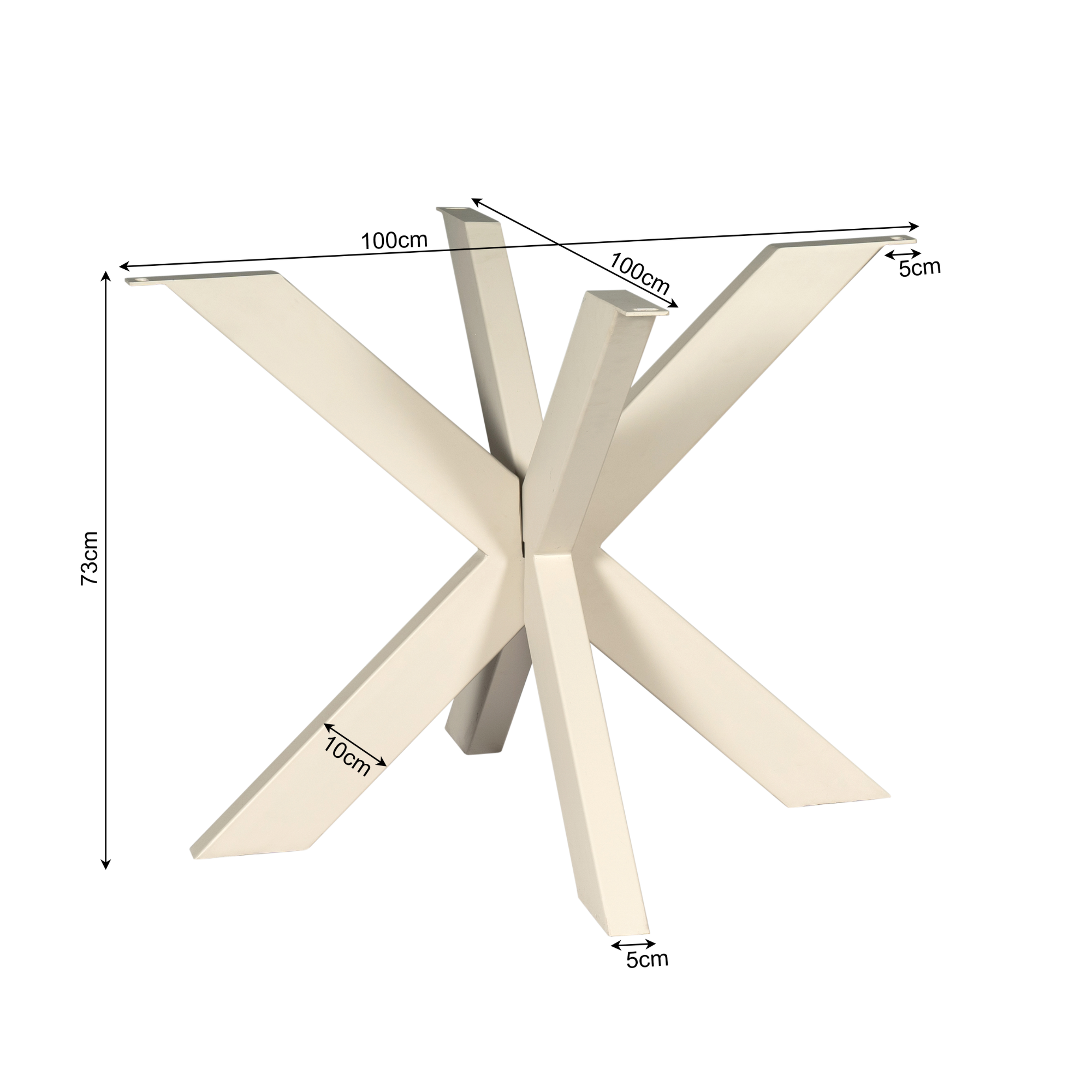 Tafelonderstel Matrixpoot | Rond | Sand finish