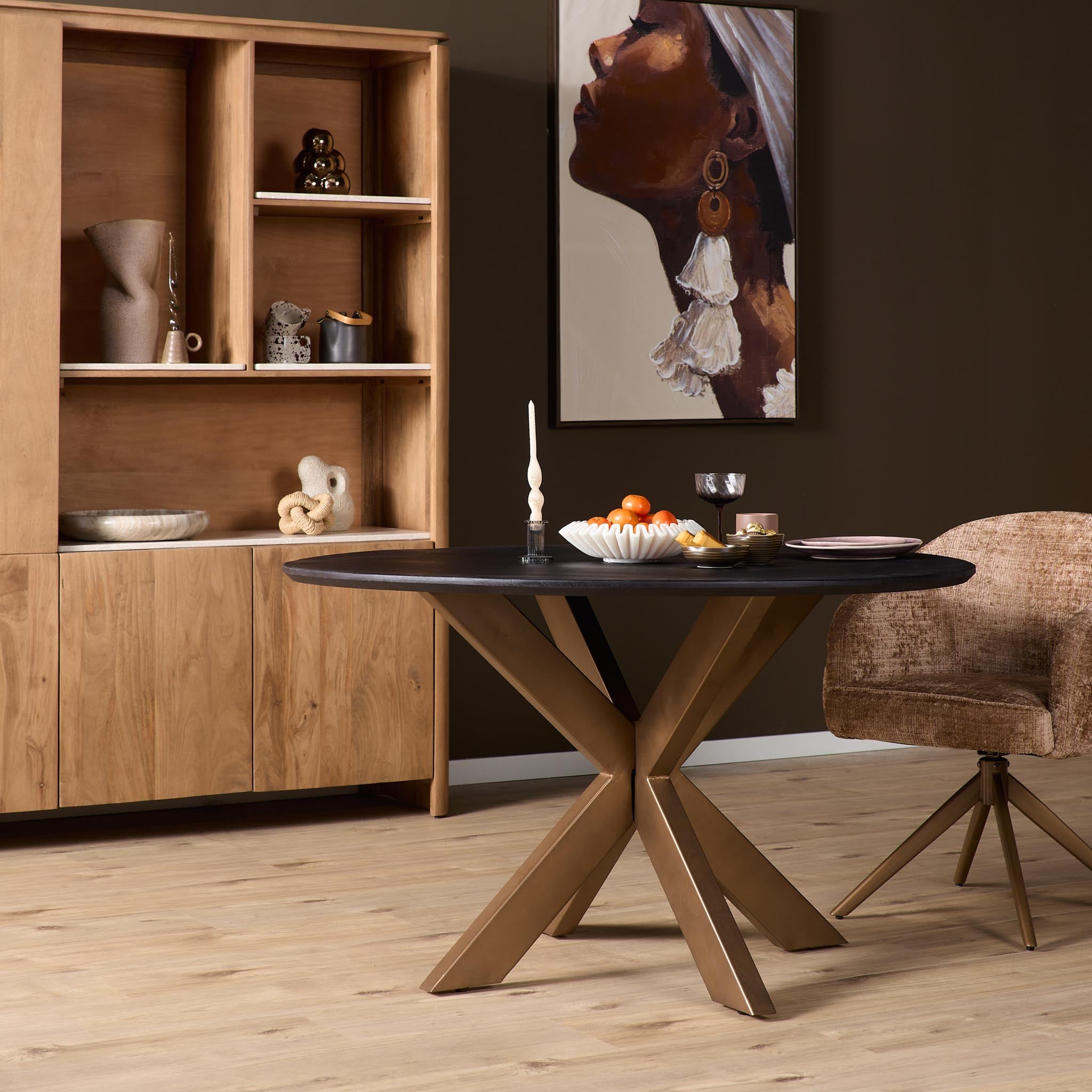 Tafelonderstel Matrixpoot | Metaal | Bronze finish