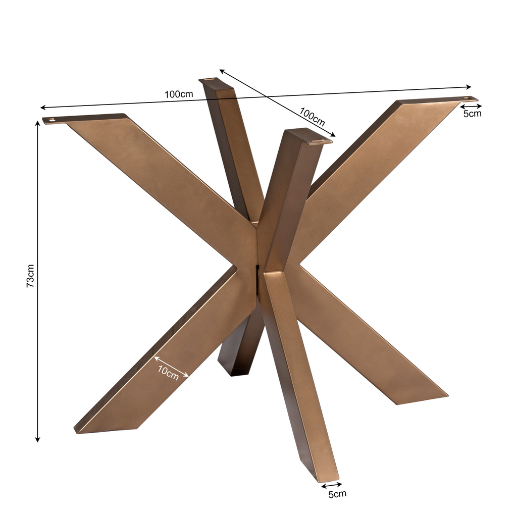 Tafelonderstel Matrixpoot | Metaal | Bronze finish