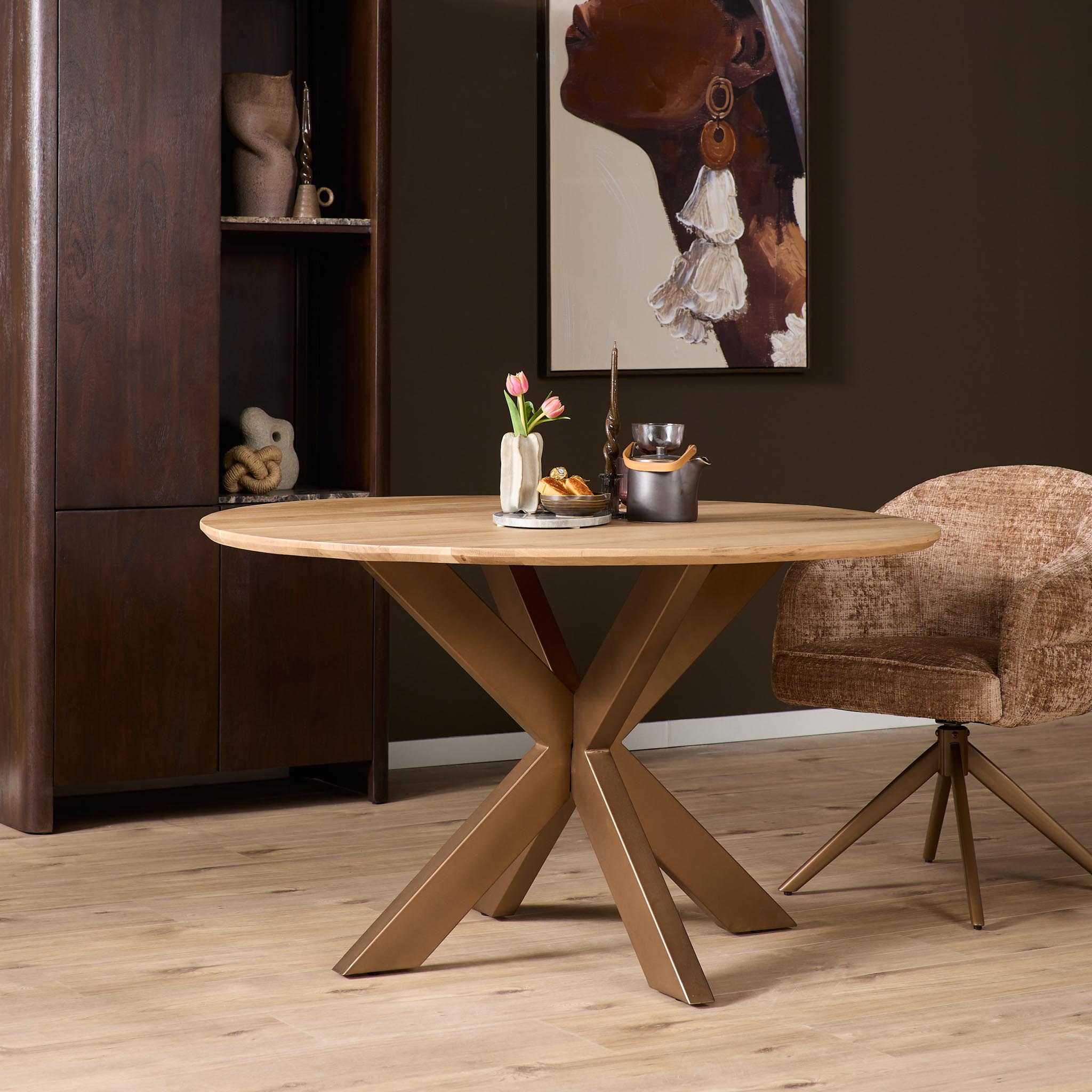 Tafelonderstel Matrixpoot | Metaal | Bronze finish