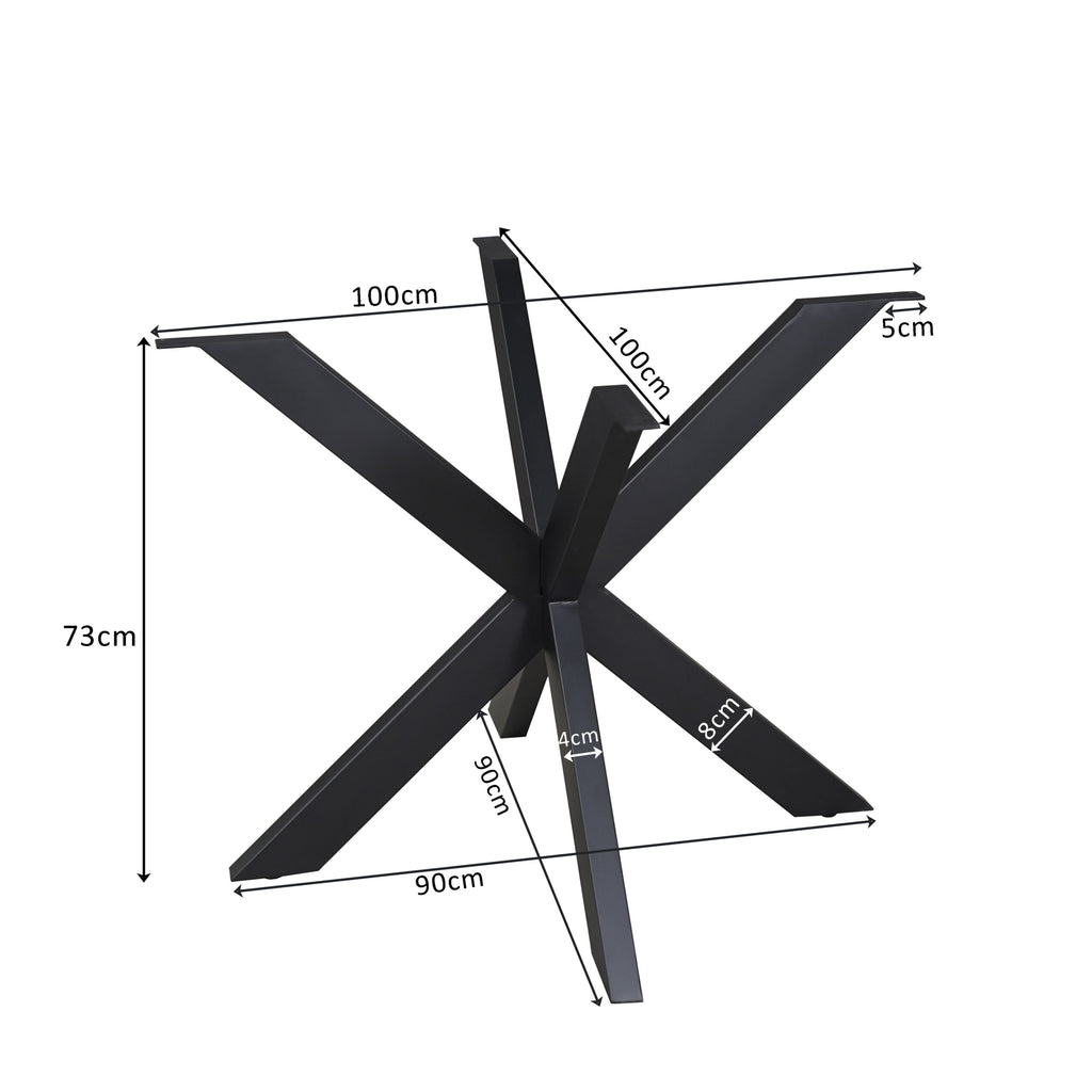 Matrixpoot Rond Zwart 140 cm Koker 4x8 cm