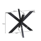 Matrixpoot Rond Zwart 140 cm Koker 4x8 cm