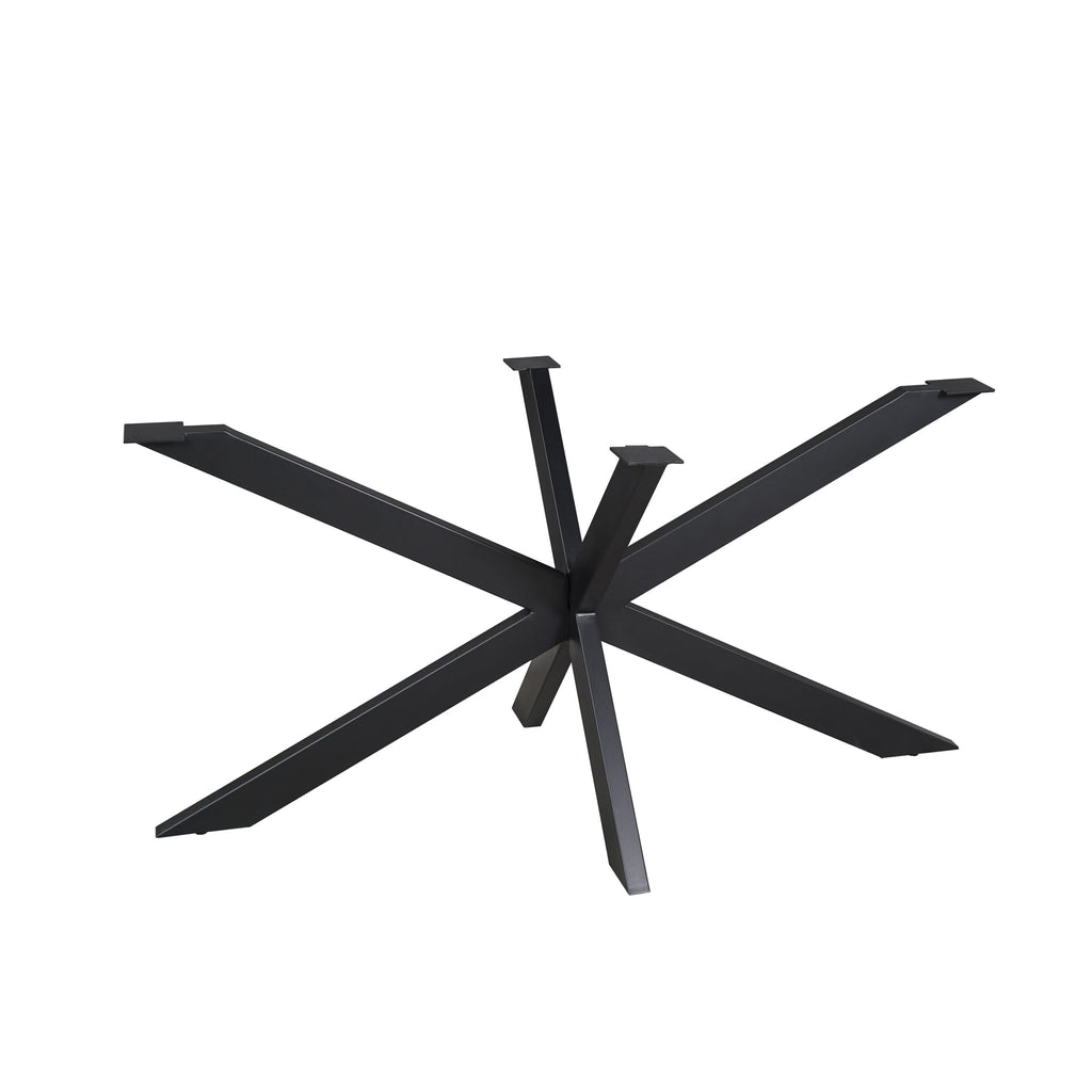 Matrixpoot zwart ovaal/rechthoek 140 cm koker 4x8 cm