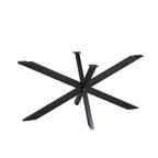Matrixpoot zwart ovaal/rechthoek 140 cm koker 4x8 cm