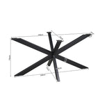 Matrixpoot zwart ovaal/rechthoek 140 cm koker 4x8 cm
