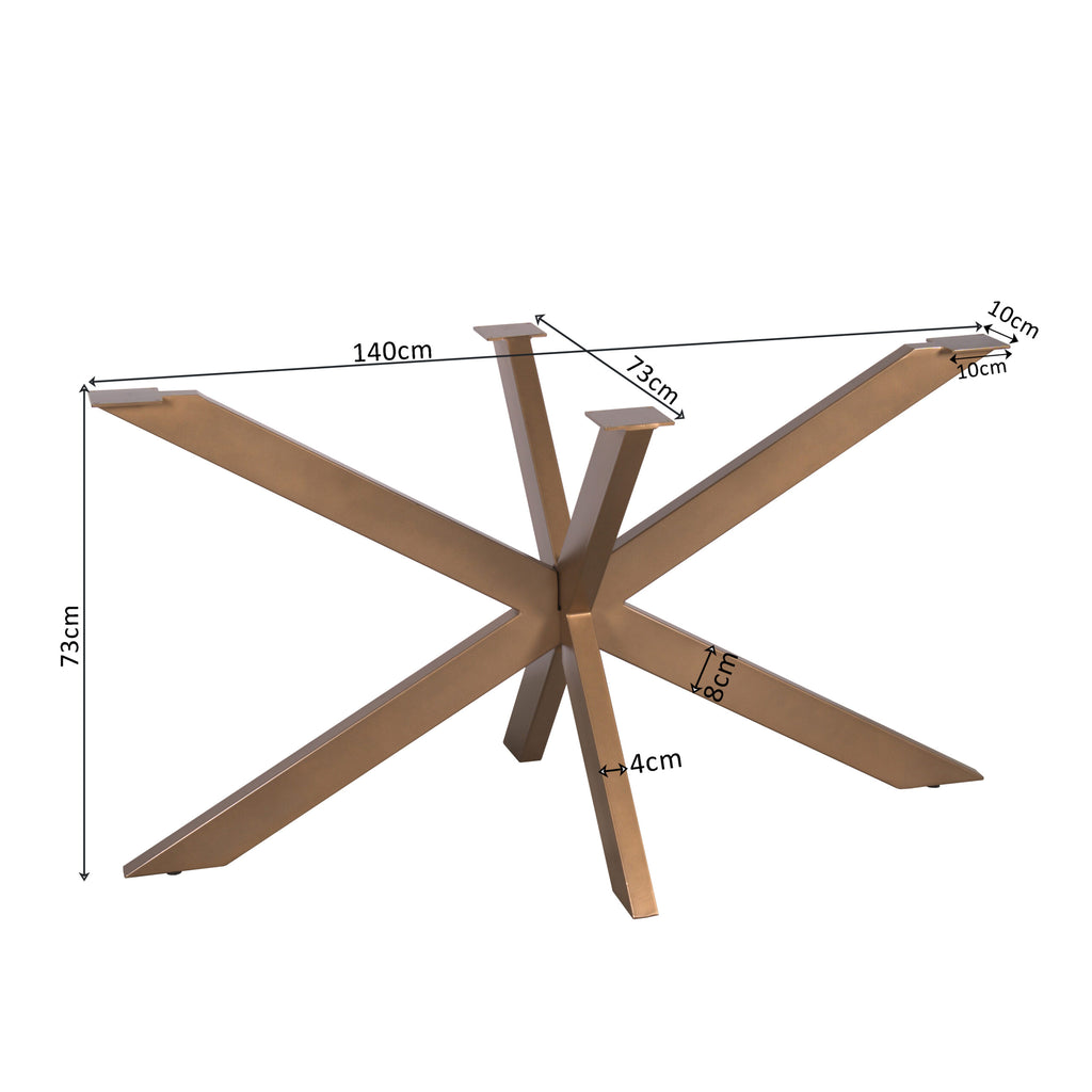 Matrixpoot brons ovaal/rechthoekig 140 cm koker 4x8 cm