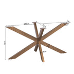 Matrixpoot brons ovaal/rechthoekig 140 cm koker 4x8 cm