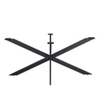 Matrixpoot Zwart Ovaal/Rechthoek 160 cm Koker 2,5x7,5 cm