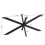 Matrixpoot Zwart Ovaal/Rechthoek 160 cm Koker 2,5x7,5 cm