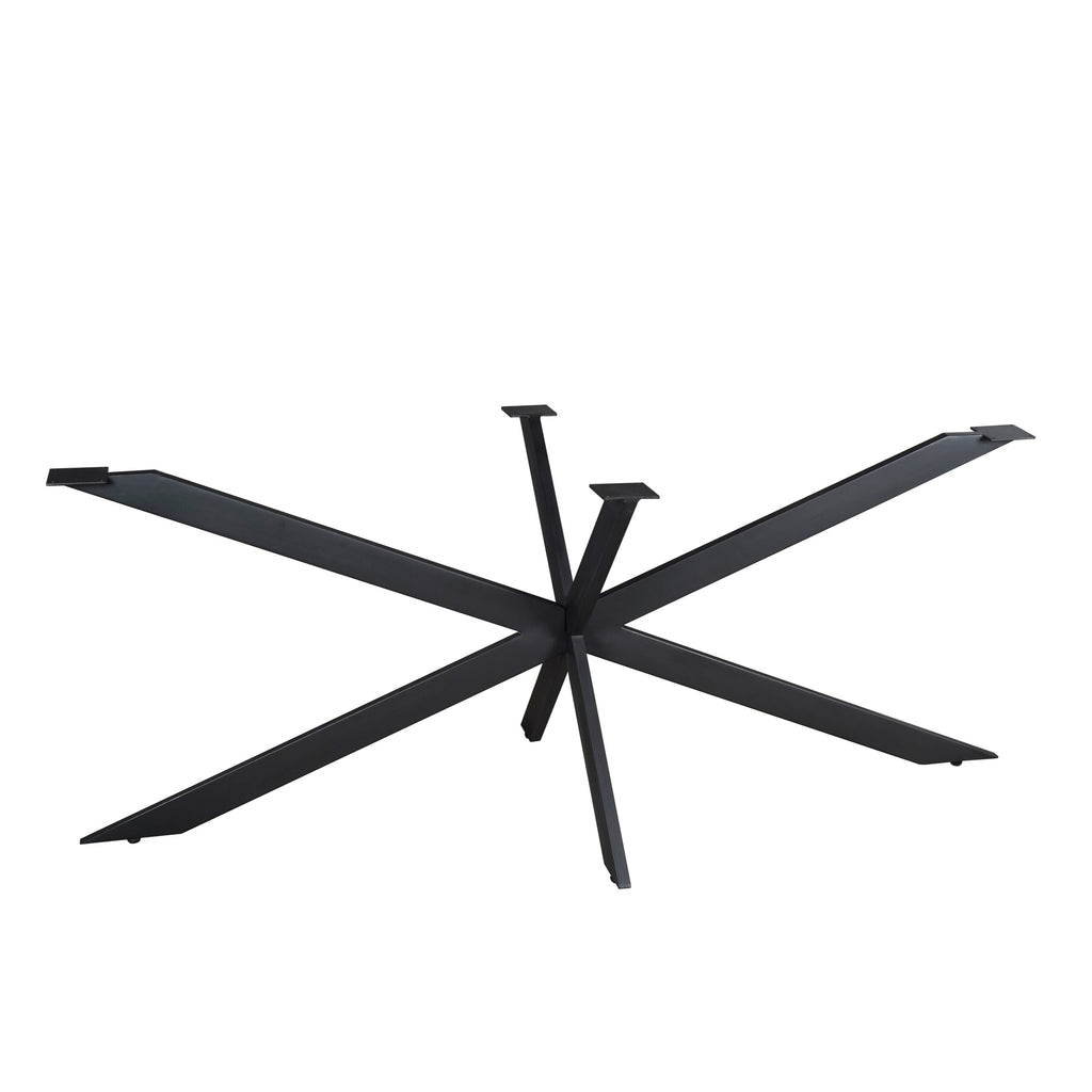 Matrixpoot Zwart Ovaal/Rechthoek 190 cm Koker 2,5x7,5 cm