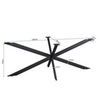 Matrixpoot Zwart Ovaal/Rechthoek 190 cm Koker 2,5x7,5 cm