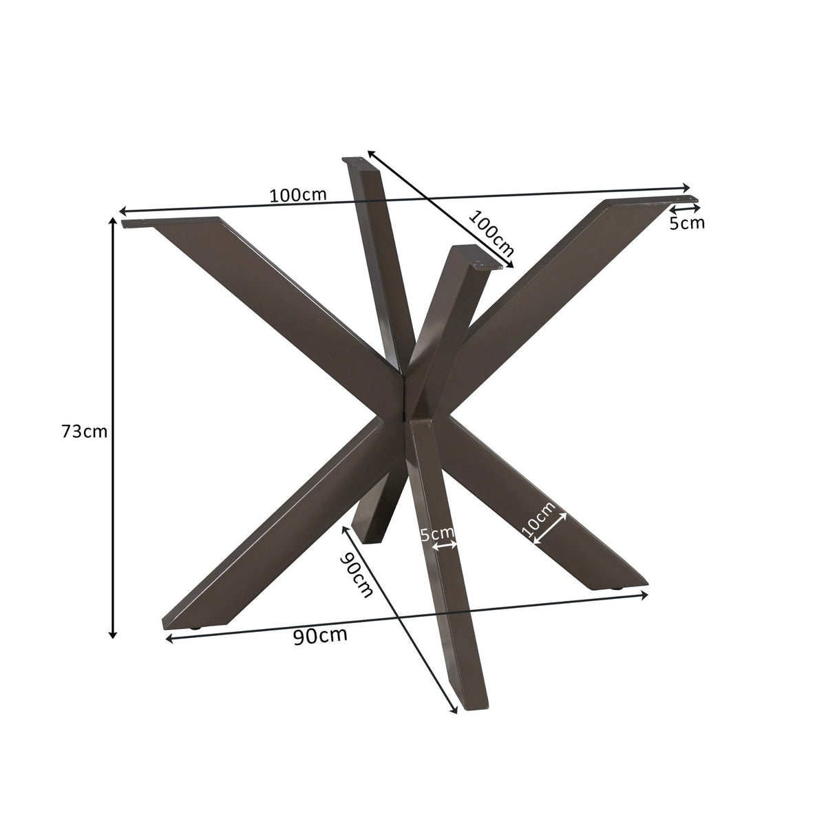 Matrixpoot Anodisch Bruin Ronde Koker 4x8 cm
