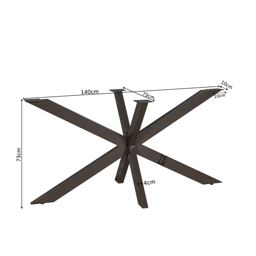 Matrixpoot Anordic Bruin Ovaal/Rechthoek 140 cm Koker 4x8 cm
