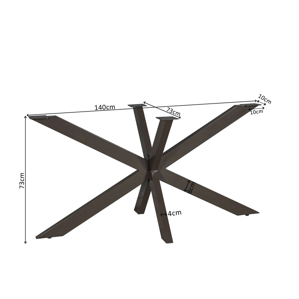 Matrixpoot Anordic Bruin Ovaal/Rechthoek 140 cm Koker 4x8 cm