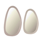 Spiegel Lou | Mangohout | Sand finish