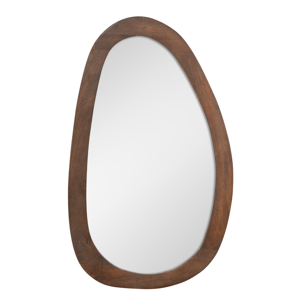 Spiegel Lou | Organisch | Massief mangohout brown