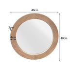 Ronde spiegel Dide naturel mangohout 40 cm
