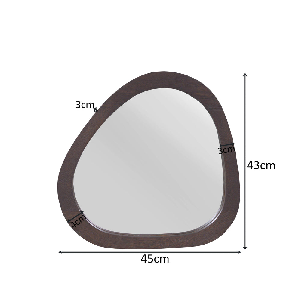 Organische spiegel Lou Bruin Mangohout 43 cm