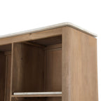 Bovenblad voor vakkenkast XL Dallas, beige marmer