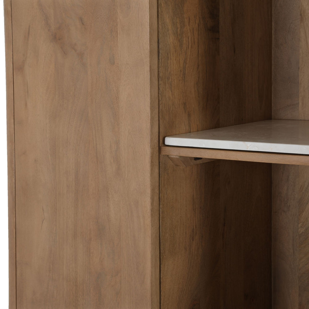 Inlegplank voor vakkenkast Dallas, beige marmer, set van 2