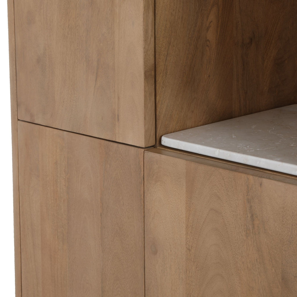 Inlegplank voor vakkenkast Dallas, beige marmer, set van 2