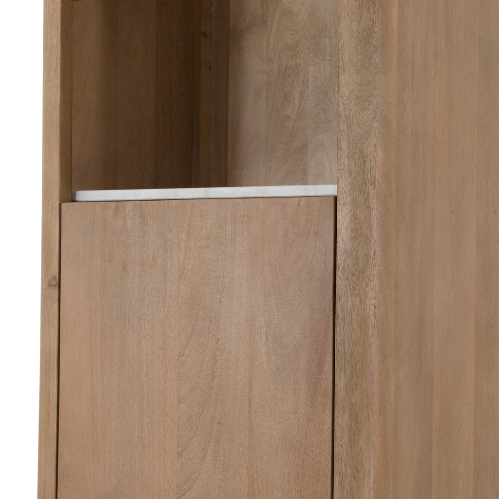 Inlegplank Boekenkast Dallas Beige Marmer Set van 2