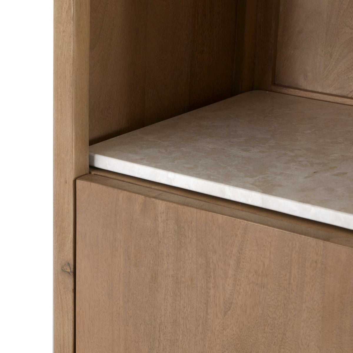 Inlegplank Boekenkast Dallas Beige Marmer Set van 2