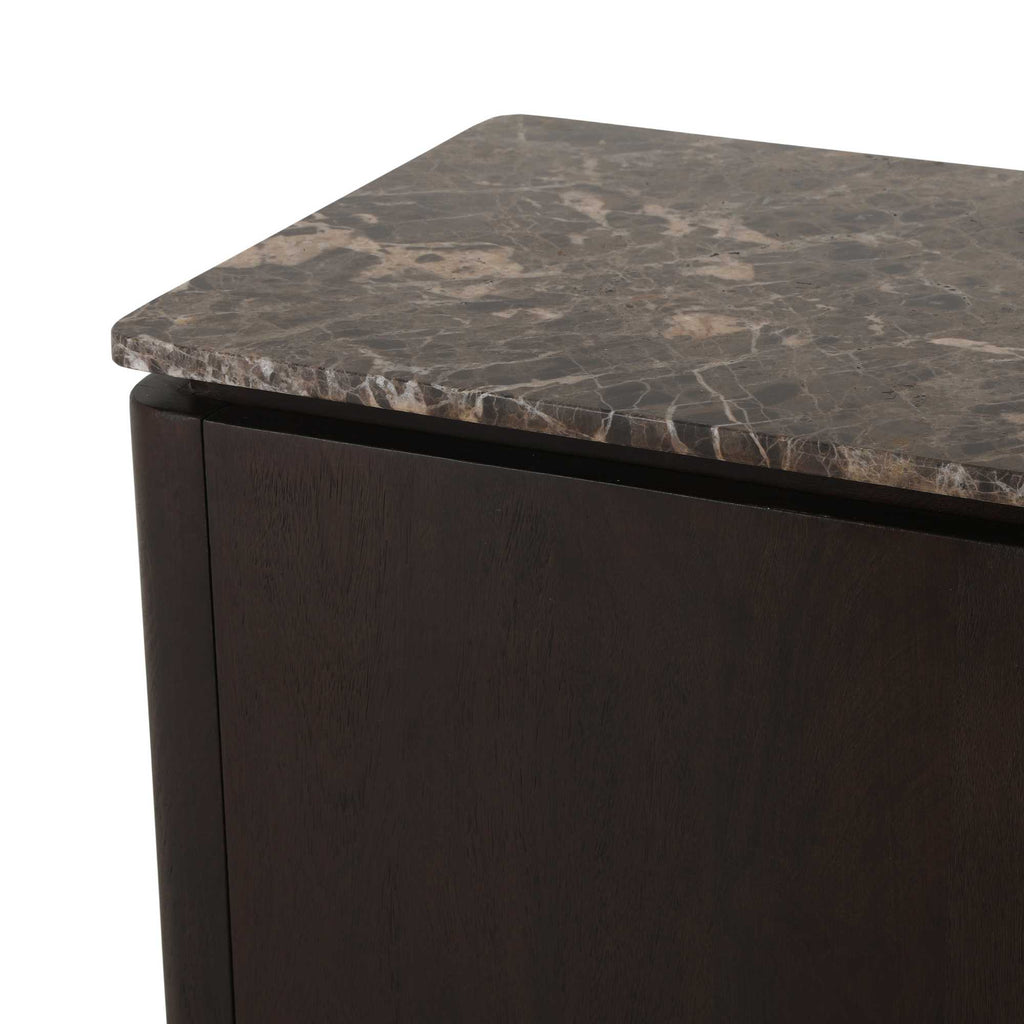 Bovenblad voor dressoir Dallas, bruin marmer, 100 cm
