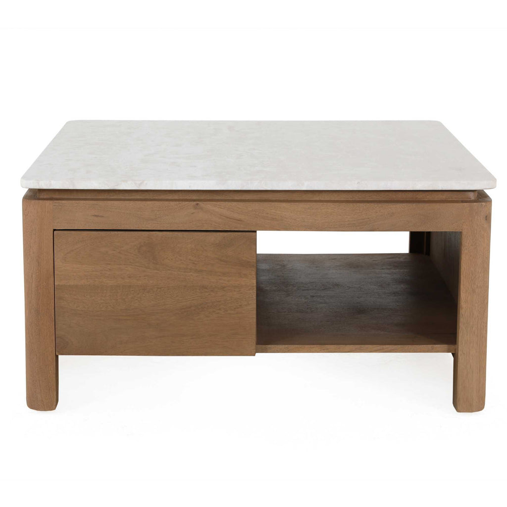 Bovenblad salontafel Dallas beige marmer