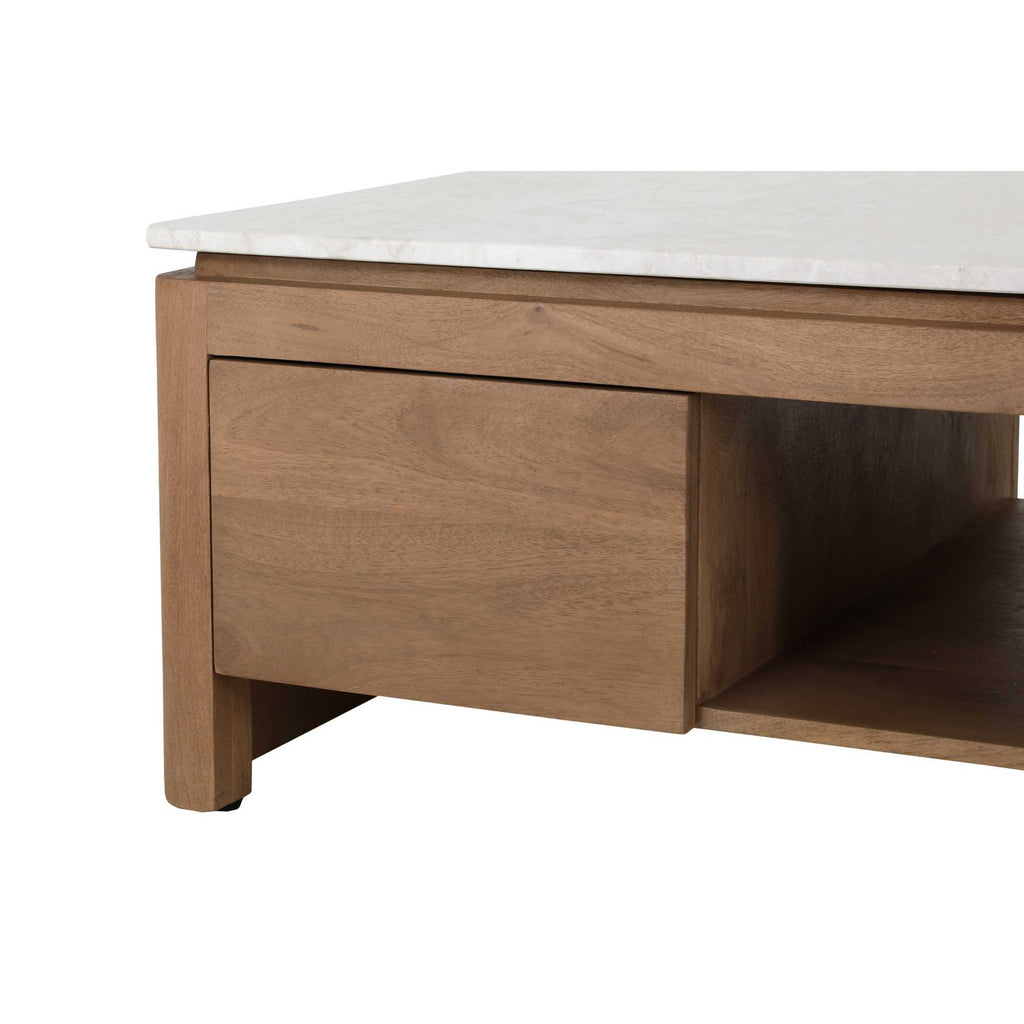 Bovenblad salontafel Dallas beige marmer