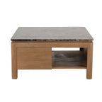 Bovenblad salontafel Dallas, bruin marmer