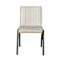 Eetkamerstoel Tivoli | Industrieel | Beige leer