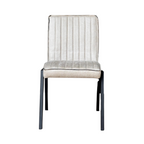 Eetkamerstoel Tivoli | Industrieel | Beige leer