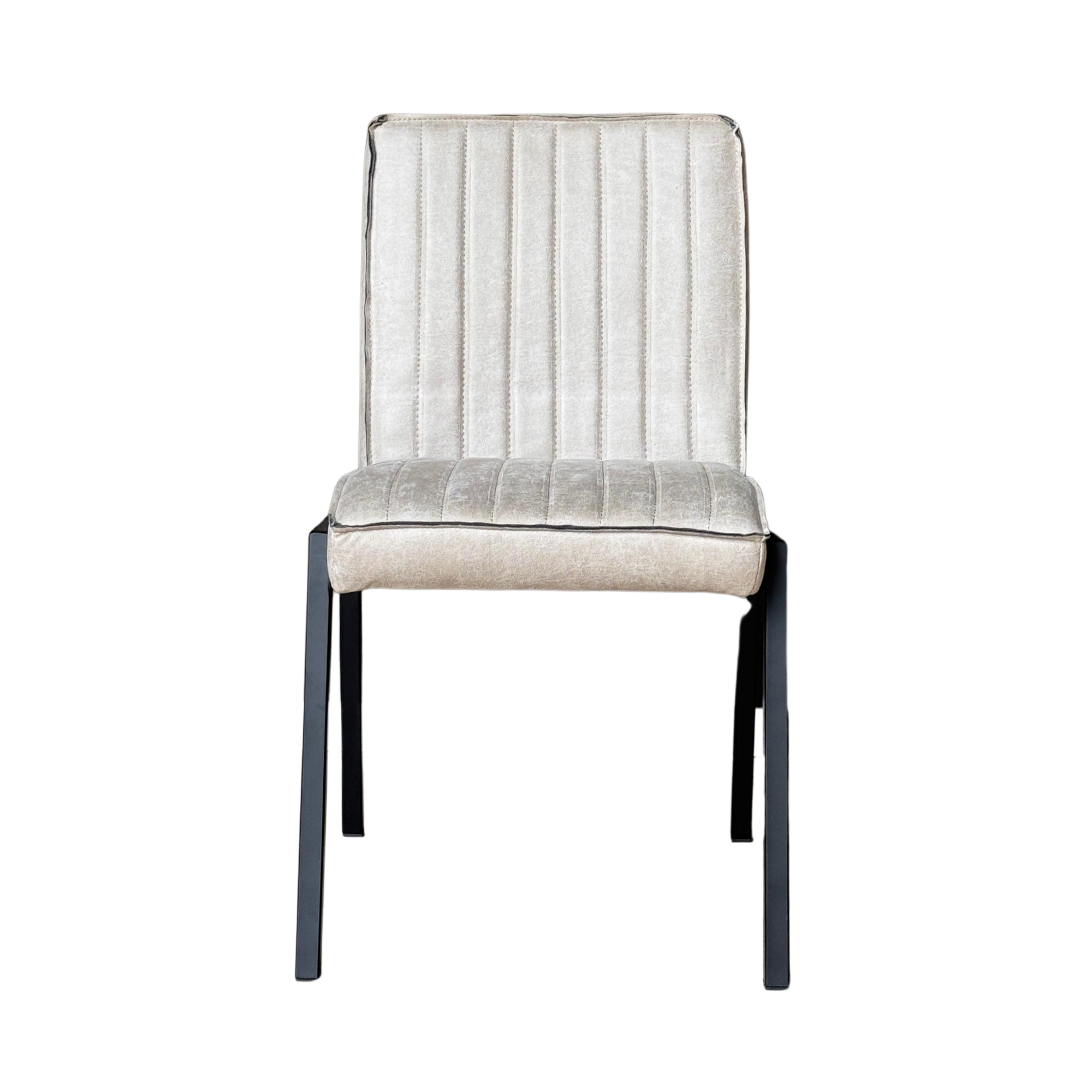 Eetkamerstoel Tivoli | Industrieel | Beige leer