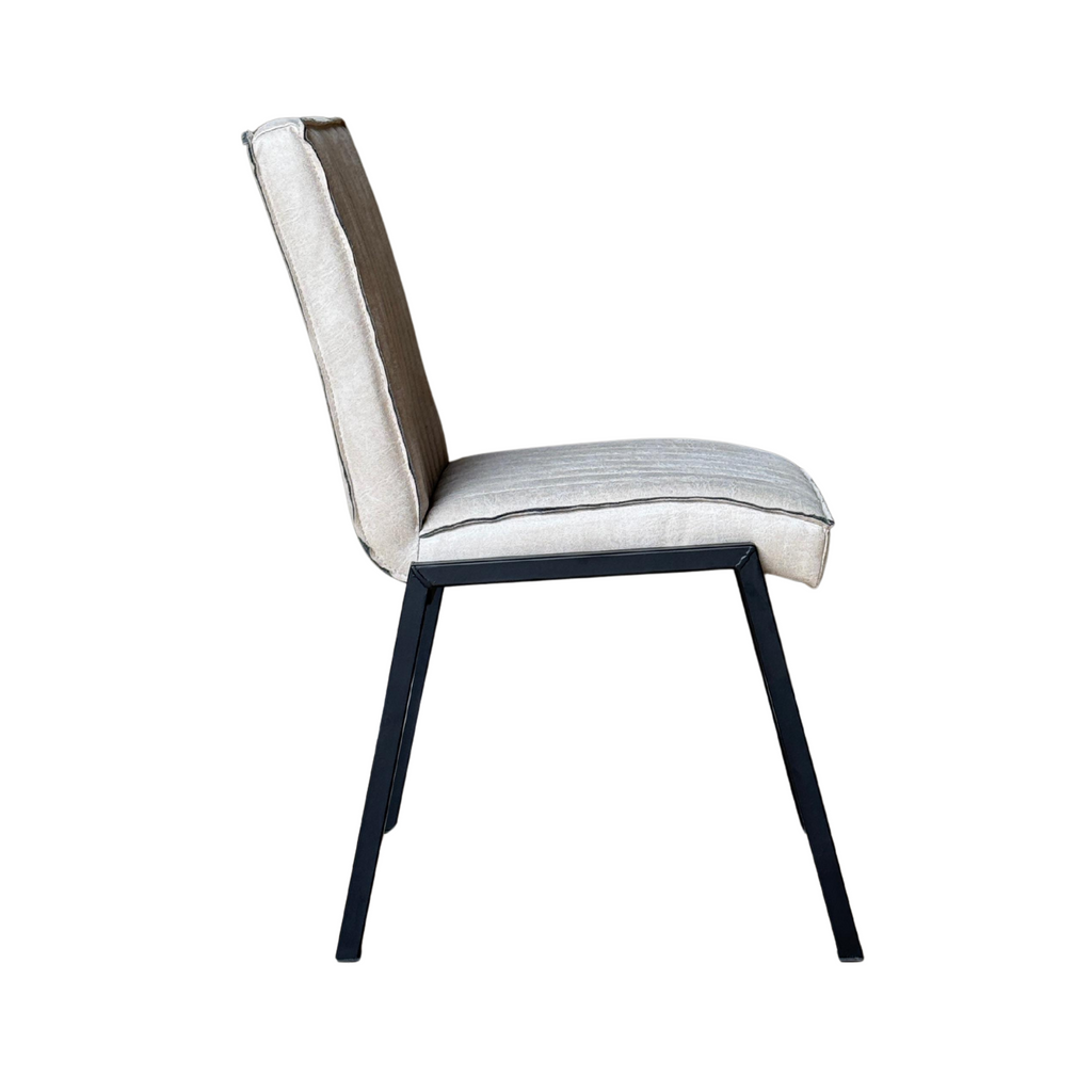 Eetkamerstoel Tivoli | Industrieel | Beige leer