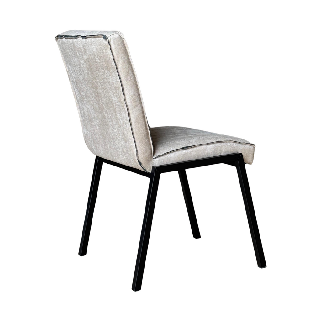 Eetkamerstoel Tivoli | Industrieel | Beige leer