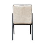 Eetkamerstoel Tivoli | Leer | Beige | Mat zwart