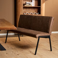 Eetkamerbank Tivoli | Eco leer | Industrieel bruin