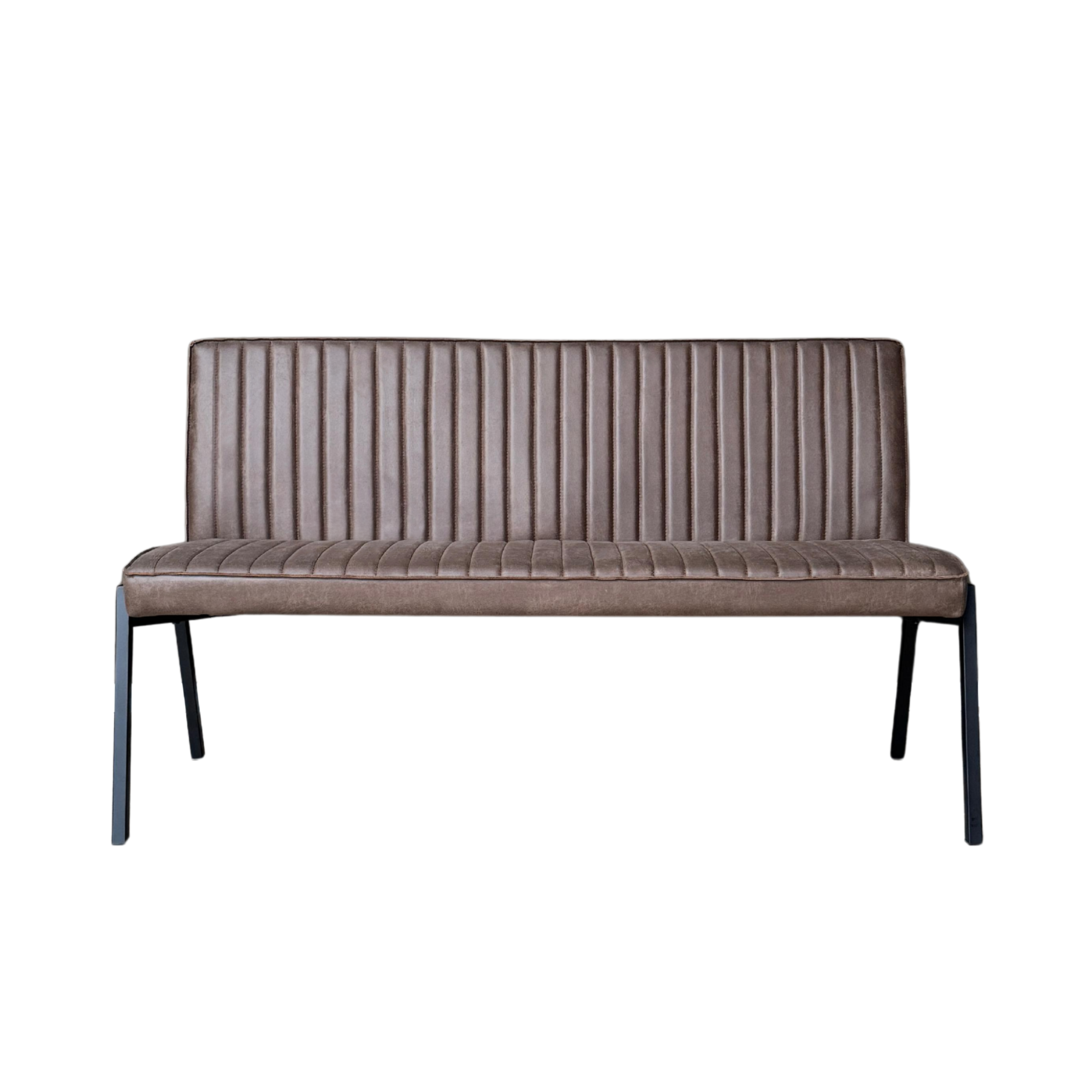 Eetkamerbank Tivoli | Eco leer | Industrieel bruin