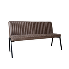 Eetkamerbank Tivoli | Eco leer | Industrieel bruin