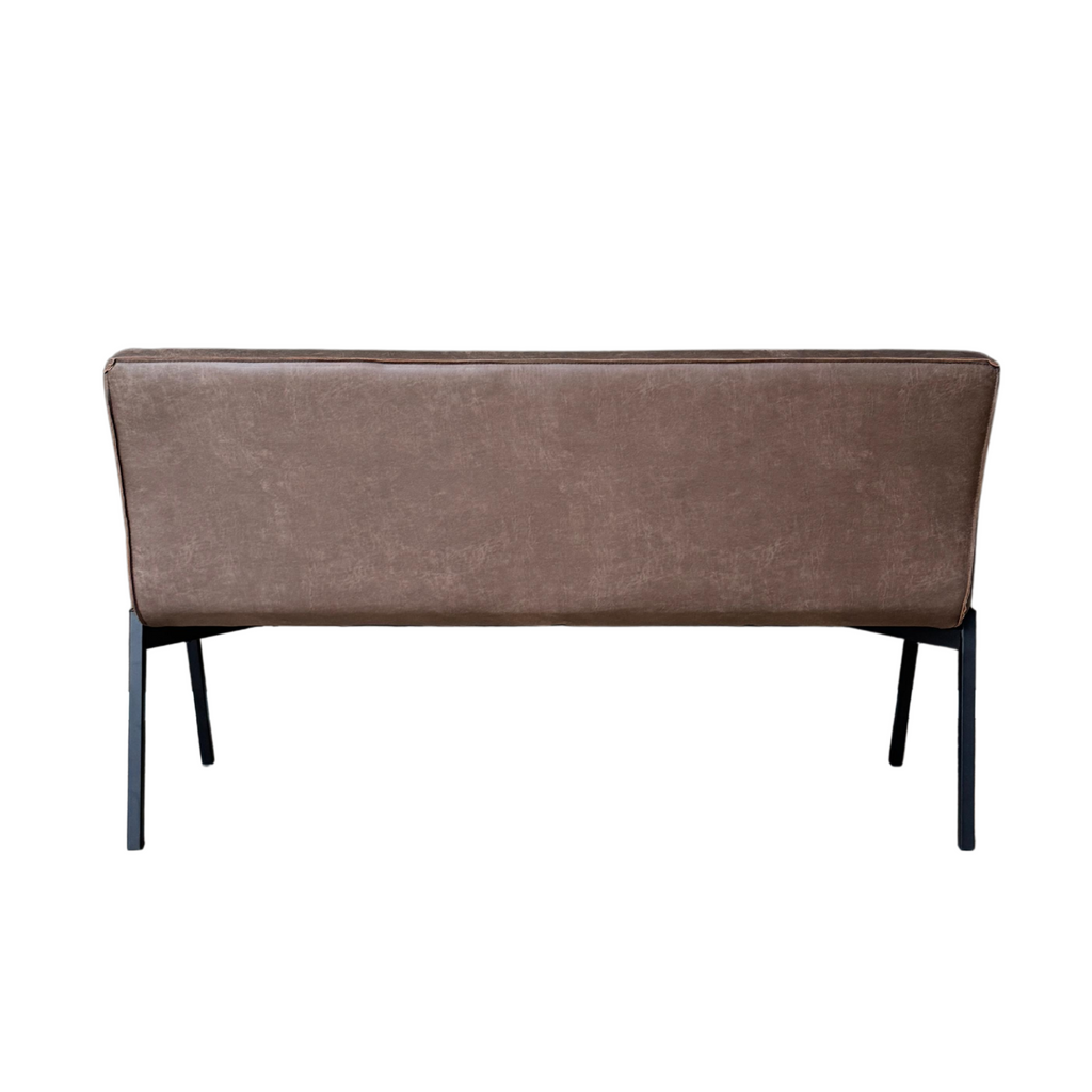 Eetkamerbank Tivoli | Eco leer | Industrieel bruin