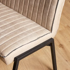 Eetkamerbank Tivoli | Industrieel | Beige leer