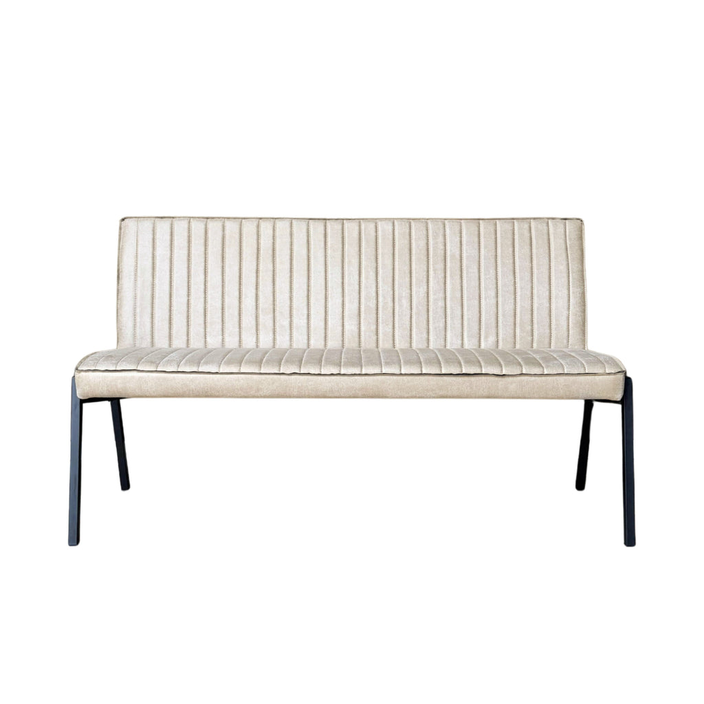 Eetkamerbank Tivoli | Beige Leer | Industriële Look
