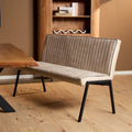 Eetkamerbank Tivoli | Beige Leer | Industriële Look