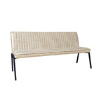 Eetkamerbank Tivoli | Industrieel | Beige leer