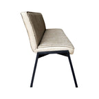 Eetkamerbank Tivoli | Industrieel | Beige leer